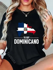 100% Cotton Yo Soy Dominicano Dominican Republic Flag T-Shirt