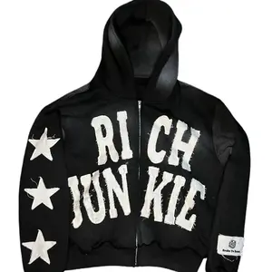 Black "HUSTLE ADDICTION" Zipup