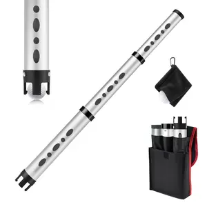 Golf Ball Tube Pick Up Tool with Grip, Easy-Release Locking Tail Cap, Carry Bag & Clip – Travel Friendly