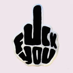 High-Quality Tufted F*** You Rug with Bold Letters Design