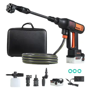 【Summervibes】VEVOR Cordless Pressure Washer, 1200PSI MAX Portable Pressure Washer with Brushless Motor, Dual Batteries, 6-in-1 Nozzle & Water Hose, 4 Speed Adjustable, Handheld Power Cleaner for Home Garden Patio
