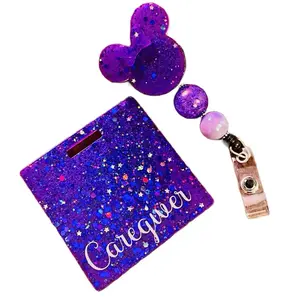 Custom Badge Buddy - Horizontal Medical Professional ID Card Reel for Nurses, ICU RNs, Health Care Workers, Xray & More