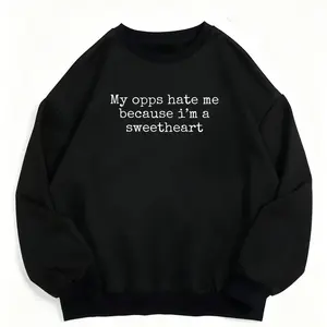 Savage Attitude Sweatshirt for Girls - Funny 'My Opps Hate Me' Design