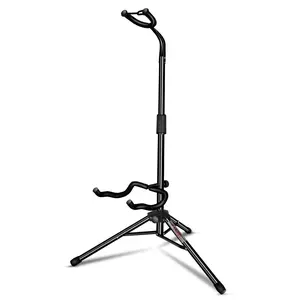 5 Core Guitar Stand Floor Adjustable Heavy Duty w Neck Holder for Acoustic Electric Classic Bass