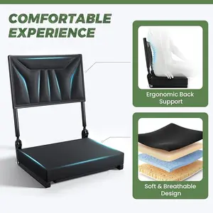 Plastic soft cushioned stadium chair