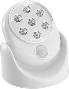 7-LED Motion Activated Super Bright Light – Wireless 360° PIR Sensor, Battery Powered for Home, Garage & Patio