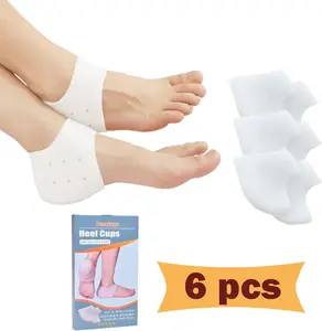 Pain Relief Plantar Fasciitis Gel Heel Protectors - 3 Pairs Heel Cups for Women & Men Heels