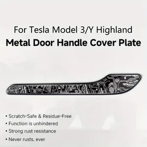 Precise Functional Version: Vehicle-Specific Decorative Door Handle Sticker Set (4 Pieces) Car Decals for Tesla Model 3/Y, A Stylish Upgrade for Your Car