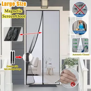 Magnetic Screen Door, Strong Magnetic Closure, No Drilling Installation, Indoor/outdoor Use, Mosquito Net, Easy Setup, Pet Friendly, Magnetic Doors