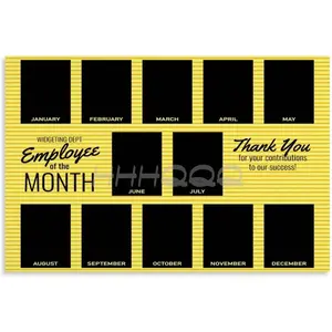 Stars Employee of The Month Photo Display Poster (4) Canvas for Living Room Bedroom Decor 36x24inch(90x60cm) Unframe-style
