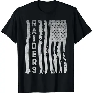 Raiders Attack Aircraft USA Flag Men Boy Women Girl Gifts T-Shirt