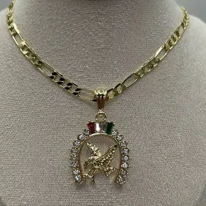 Águila-Méx figaron chain 22 inches 5mm gold plated