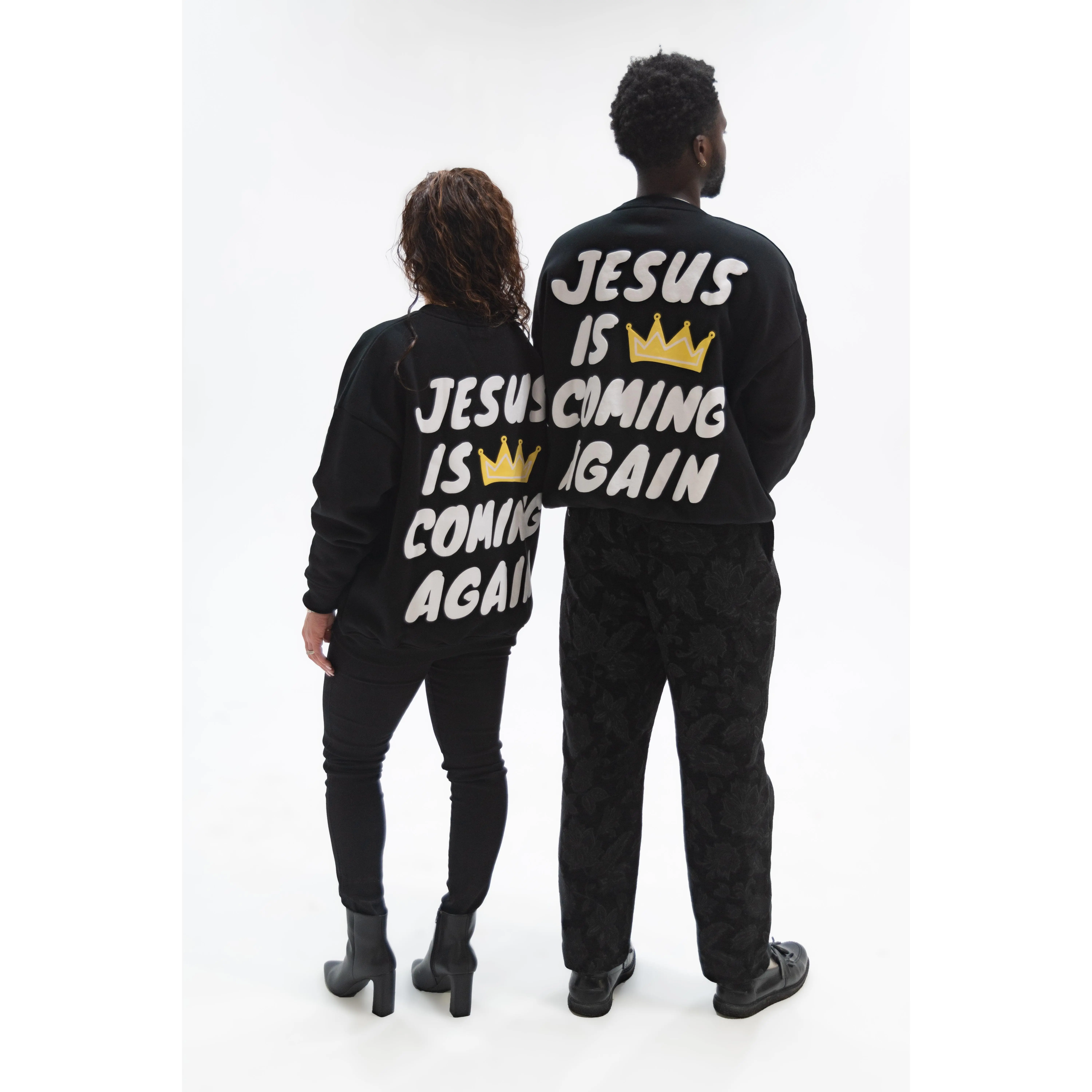 "Jesus Is Coming Again" Crewneck Heavyweight Sweater (Unisex)