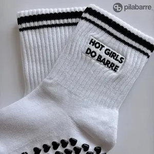 Hot Girls Do BARRE Socks - White/Black