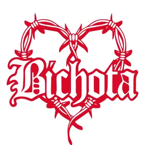 Bichota Heart-Shaped Barbed Wire Design Car Decal Sticker - Weather-Resistant Vinyl for Easy Application & Unique Vehicle Exterior Accessories