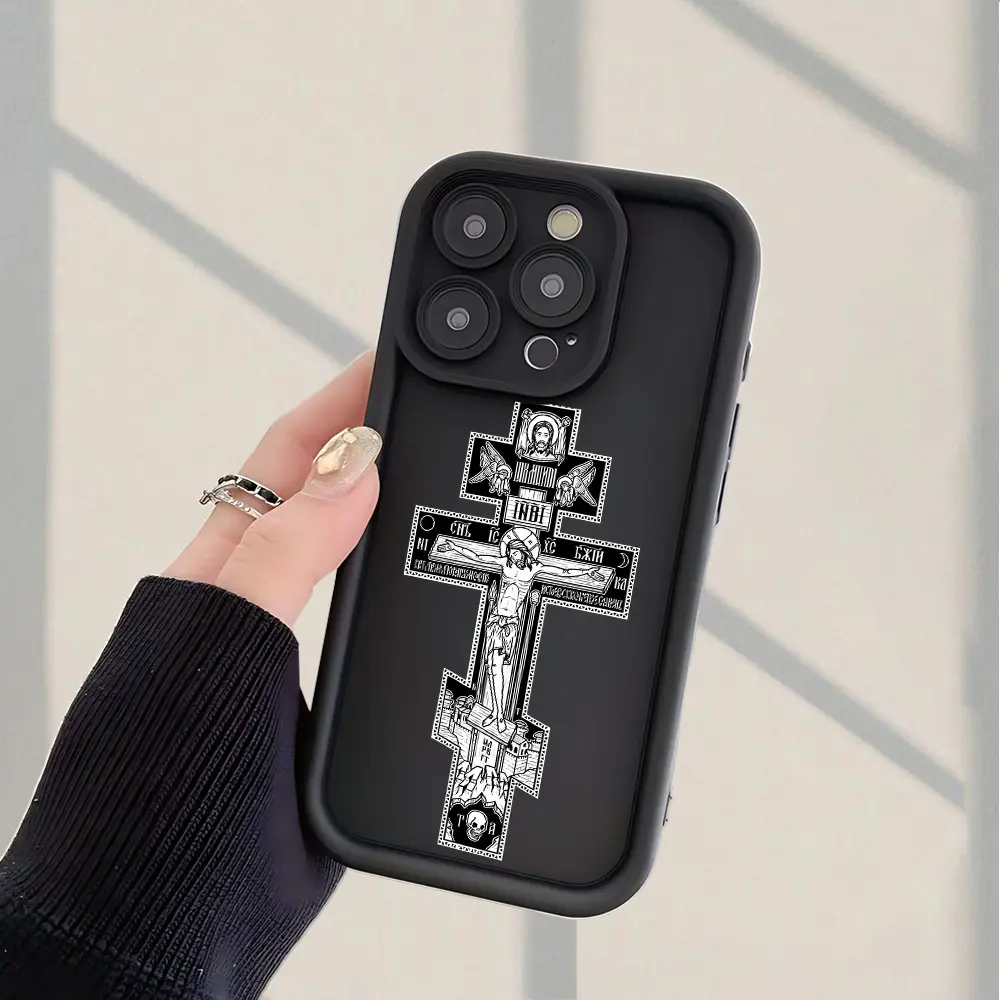 Fashion Orthodox Cross Design Case for iPhone 17 Pro Max 16 16e 15