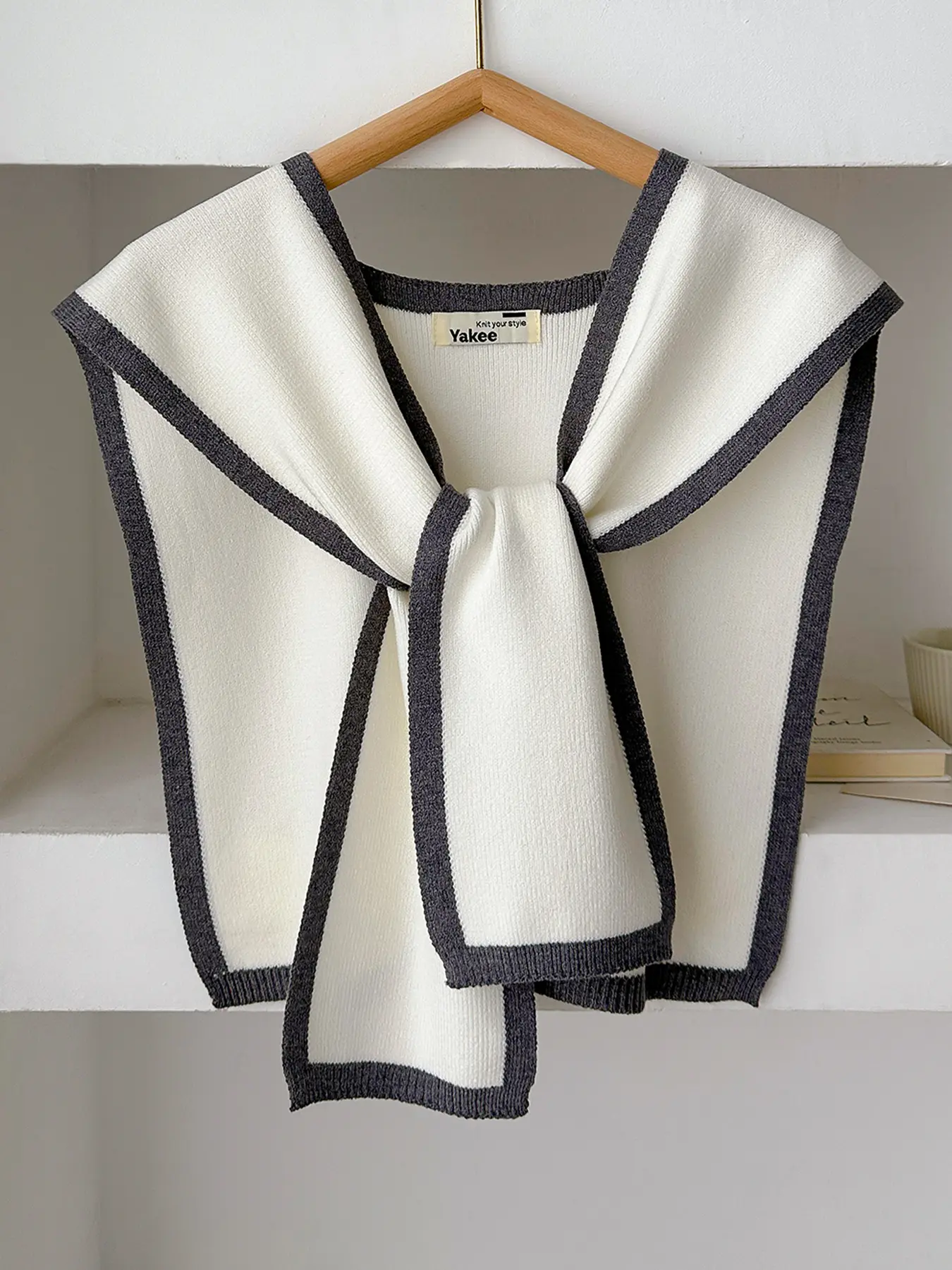 Women's Fashion Plain Shawl, Casual Fitted Design, Suitable for All Seasons, Daily Wear, Trendy Accessory for Stylish, Knitted Scarf, Casual Soft Shawl, Solid Shawl