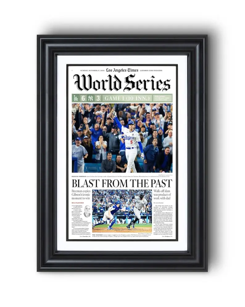 [Unframed] 2024 Los Angeles Dodgers Blast From The Past Freeman World Series  Poster