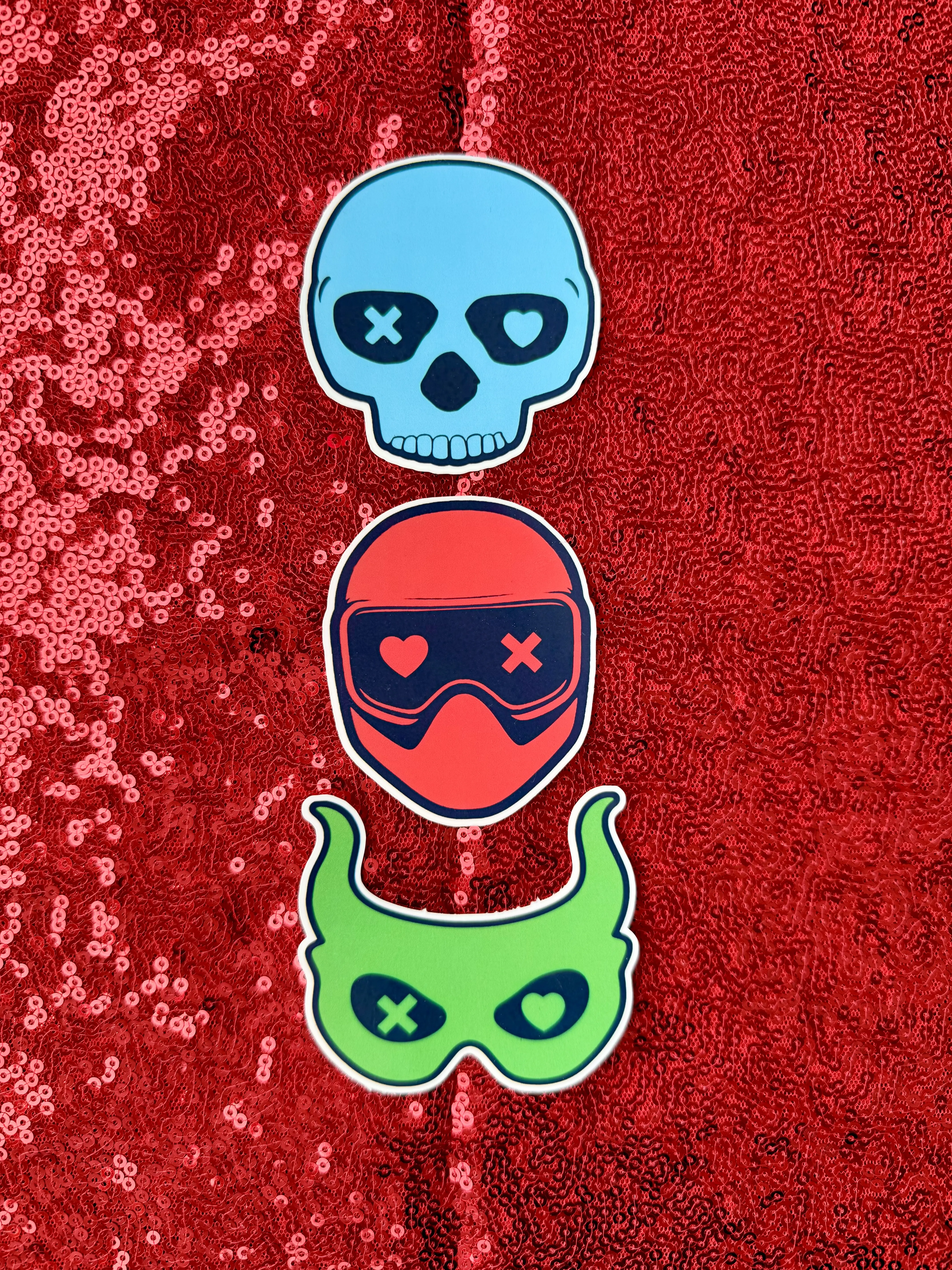 Dark Romance Mask Stickers | Inspired by Lights Out, Caught Up, and Game On | Masked Man Stickers