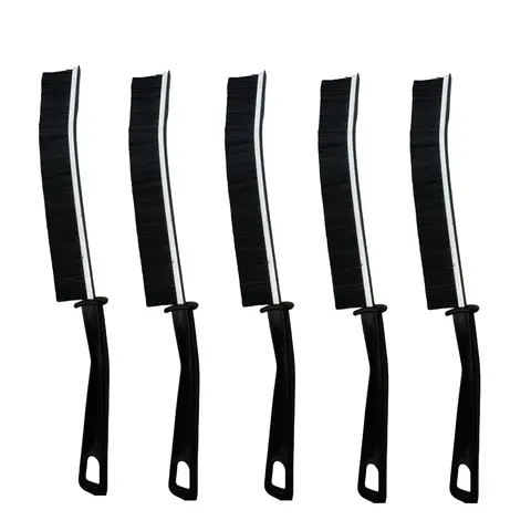 Unisex 5pcs/Set Plastic-Steel Multifunctional Crevice Brush - Flexible, Ultra-Durable Household Cleaning Tool with Stiff Bristles, Ergonomic Handles, Narrow Head for Girls, Women; Reach Corners Easy, Sink Gasket Scrub