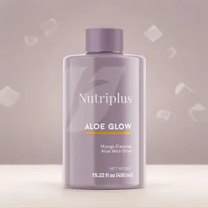 Nutriplus Aloe Glow Mango - Nutritional Supplement  Dietary hat combines purified aloe vera juice with a touch of mango flavor and chamomile extract.