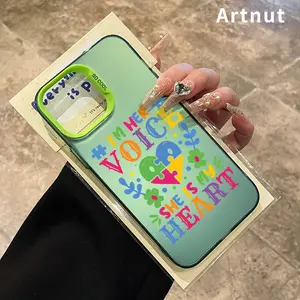 Caring for Autism Pattern Case for iPhone 17 Air 16 Pro Max 15 16E 14 Plus 13 12 11 Promax X XS XR xsmax IMD Hybrid Plate Scratch-resistant Rugged Durable Smartphone Cover for Girl