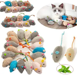 Catnip Mouse Toy – Interactive Faux Fur Catnip Mice (3–200pcs)