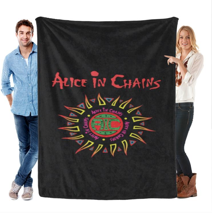 Alice in Chains Inspired Grunge Rock Blanket for Fans, Ultra Soft Flannel Fleece Throw for Sofa Bed Couch, Cozy Lightweight Warm All Season Gift