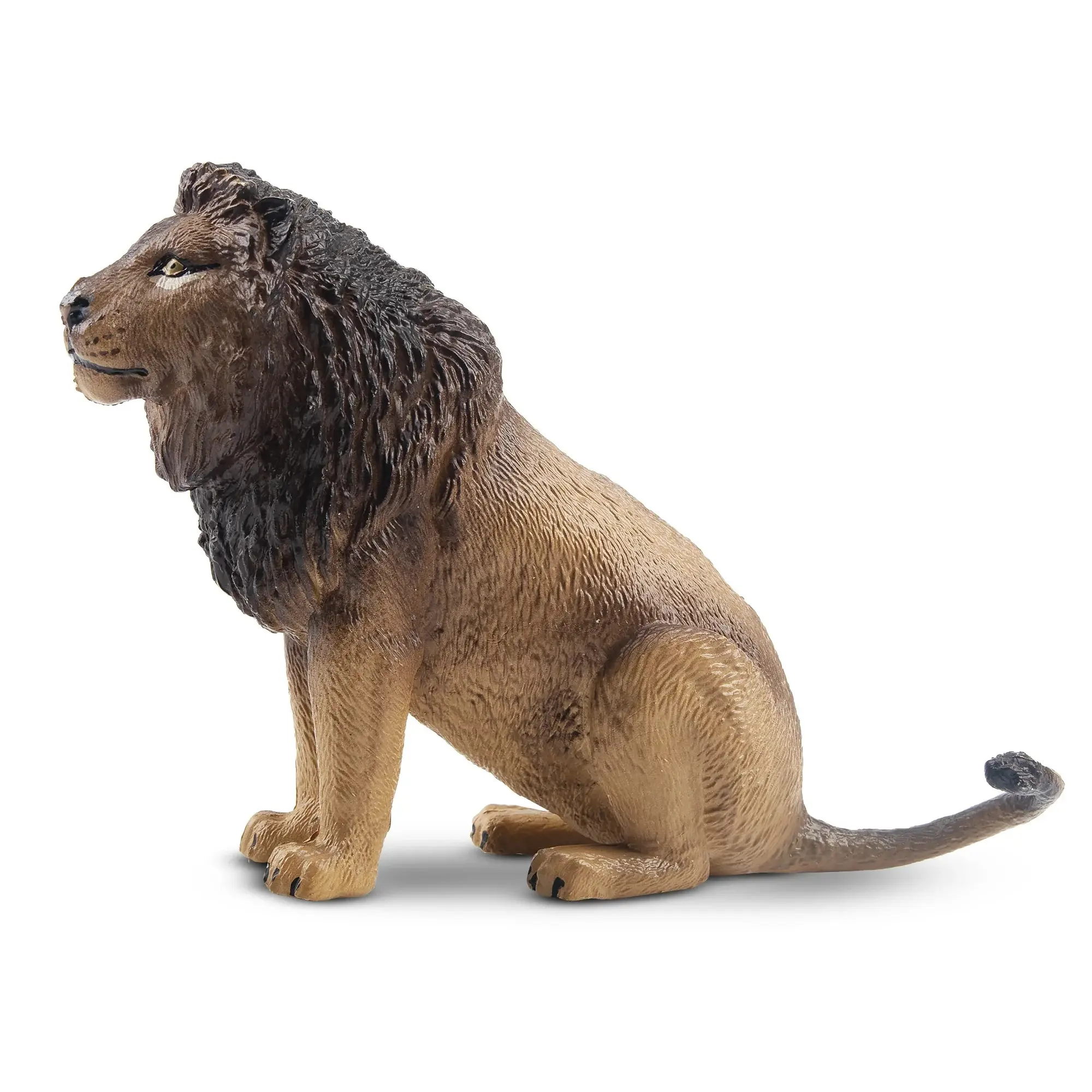 Toymany Hand-Painted Sitting Lion Figurine – Realistic Animal Model, Perfect for Early Education, Montessori Sensory Play, Cake & Party Decorations, Desk & Home Décor, Thoughtful Gifts, and Collectible Figurine