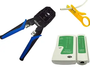 RJ45 RJ11 RJ12 RJ22 NETWORK TOOL KIT CABLE TESTER CRIMPER LAN WIRE STRIPPER