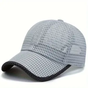 Solid Color Mesh Breathable Baseball Cap Sun Protection Hat Sports Cap Camping Cap