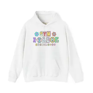 Women's gymnastics and active lifestyle with a fun, youthful twist Graphic Hoodie - Long Sleeve Pullover Regular Fit | Soft & Breathable Fabric, Durable Print, Everyday Comfort, Machine Washable, cute and colorful graphic design with playful typography