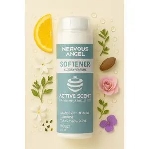Active Scent | NERVOUS ANGEL LUXURY SCENTED FABRIC SOFTENER 1 Liter Bottle - Perfume Scent and Soft Formula Bold White Florals Scent for Soft Fabrics & Long-Lasting Fragrance - Eco-Luxury Formula Made in USA