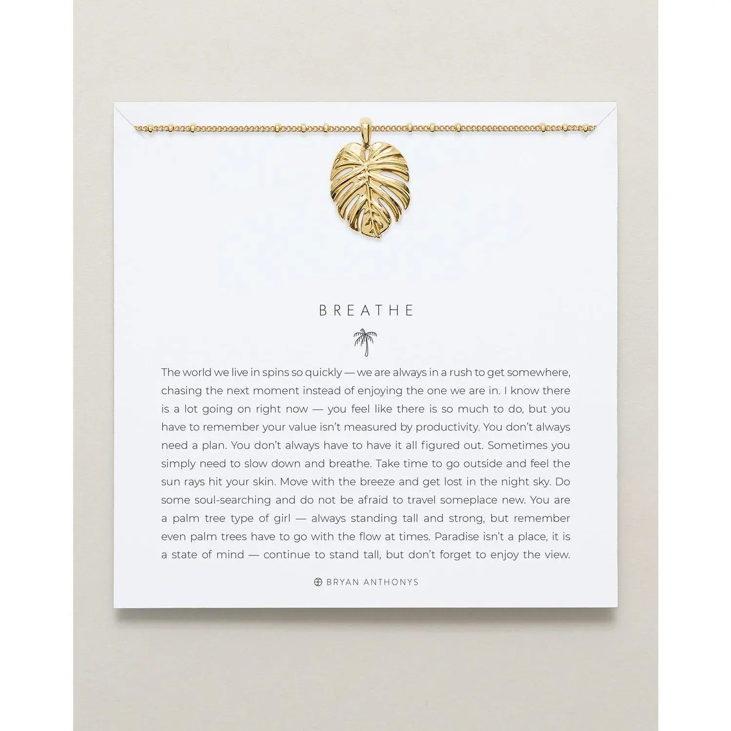 Breathe Pendant Necklace