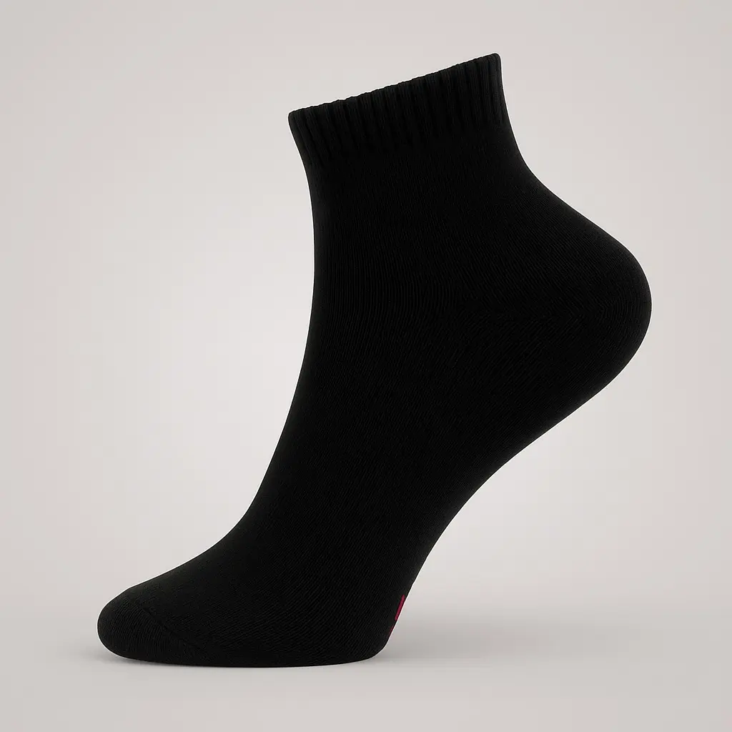 Men's Thick Classic Solid Cotton Blend Ankle Socks - 12-Pair Pack, Cushion & Arch Support, Elastic, Sporty Chic, Sleek Look, Classic Black, Low Cut, Size 10-13, All Seasons, Machine Washable, Foldable