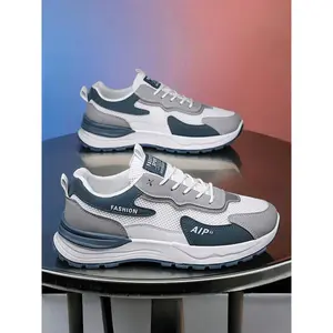 Men's Fashion Sneakers Comfortable Breathable Casual Shoes, Sports Shoes, Stylish Student Low Top Lace Up Trainers for Daily Wear & Outdoor Activities