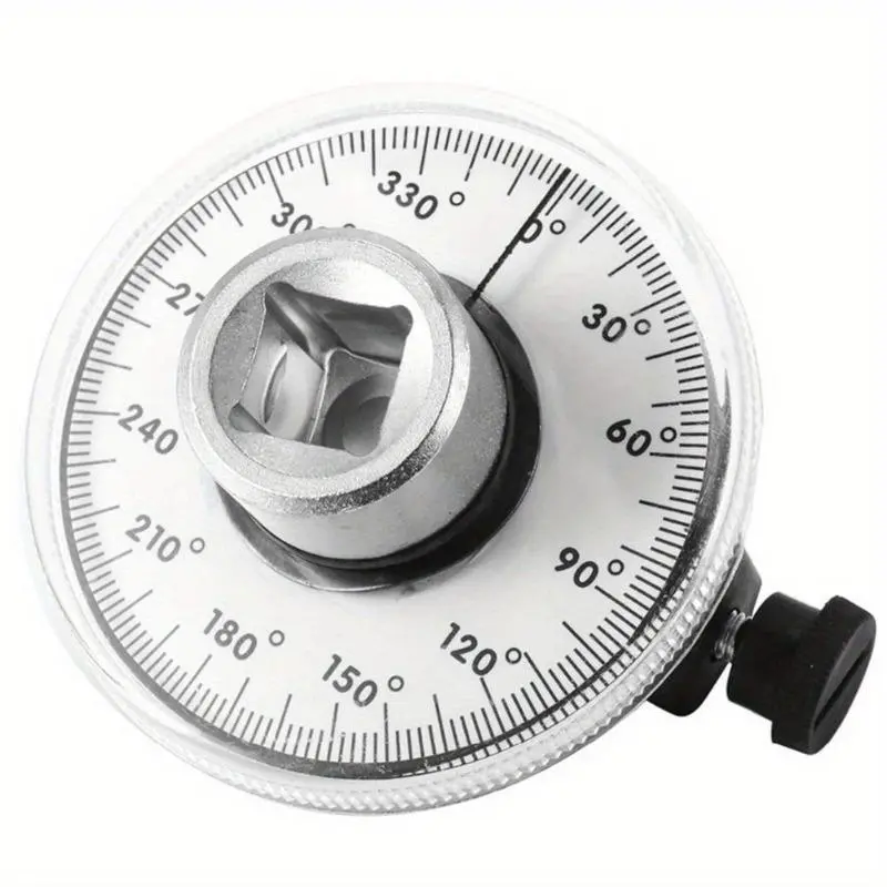 1/2-Inch Drive Torque Angle Gauge with Clear Dial and Long Handle - Durable Steel Construction for Accurate Automotive Maintenance and Repair - Includes Support Rods, Automotive Maintenance Tools | Precision Tool Design | Durable Construction