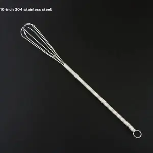 2-piece set of 10-inch 3-wire stainless steel 304 manual egg beaters, egg mixing sticks, baking tools, mixing tools, 25.5cm mixer