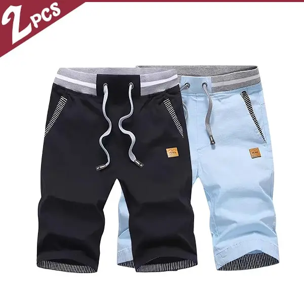 A refreshing summer!2 pieces of casual shorts, simple and versatile + wear-resistant fabrics, a set of work, shopping, and playing ball can be done, and you can close your eyes and not step on thunder!