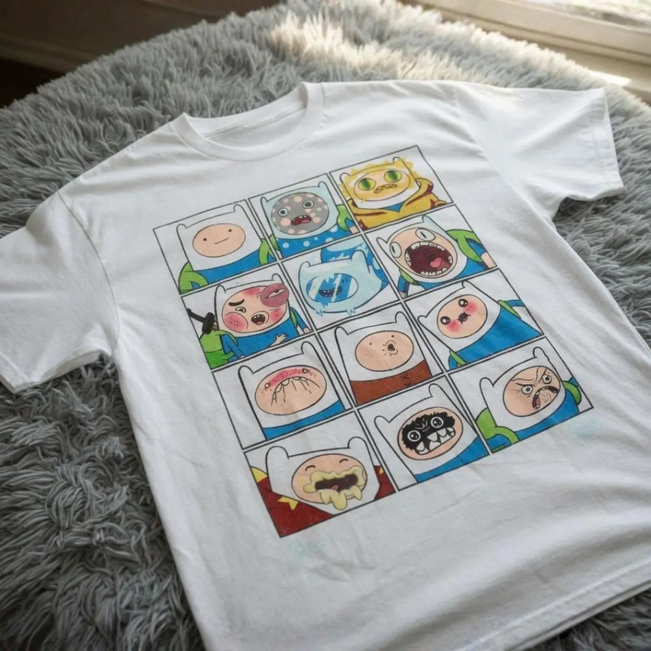 Finn Expressions Graphic T shirt and Baby Tee | Vintage Funny Cartoon Network Streetwear | Meme Graphic Tee