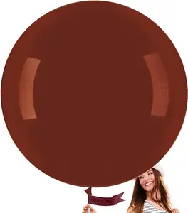 PartyWoo Dark Brown Balloons 4pcs 36 Inch Boho Neutral Coffee Tan Latex Helium Balloons for Graduation Anniversary Birthday Boy Baby Shower Jungle Safari Fall Cowgirl Party Decorations Brown-F08