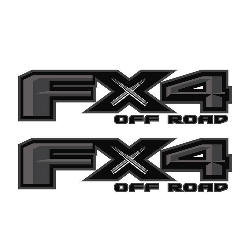 FX4 Off Road Black Bullet Decal Replacement Sticker F 150 Bedside