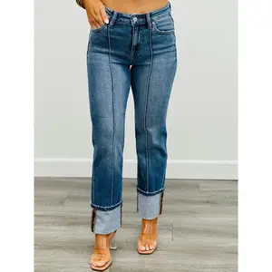 High Waist Straight Jeans (Regular and Plus Size)