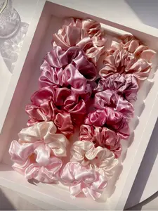 16 Piece Elastic Hair Ties Set, Soft Satin Hair Bands, Multifunctional Casual Accessories, Perfect for Women with Thick Hair Tail, Ponytails