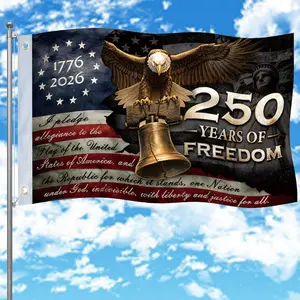 250th Anniversary USA Flag – 3x5 Design Anniversary Flag, Durable Polyester, Celebrate Freedom and American Spirit