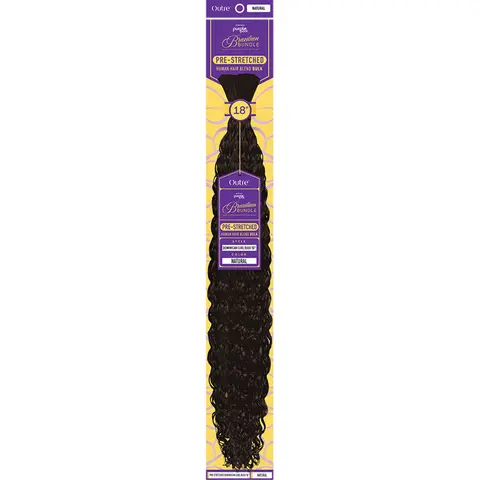 Outre Purple Pack Brazilian Bundle 100% Human Hair Blend Braid - PRESTRETCHED DOMINICAN CURL BULK 18"