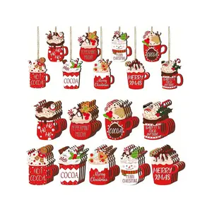 18pcs festive Santa gnome paper hanging decorations for Christmas. Ideal for home decor and Christmas tree ornaments also great as Navidad and New Year presents