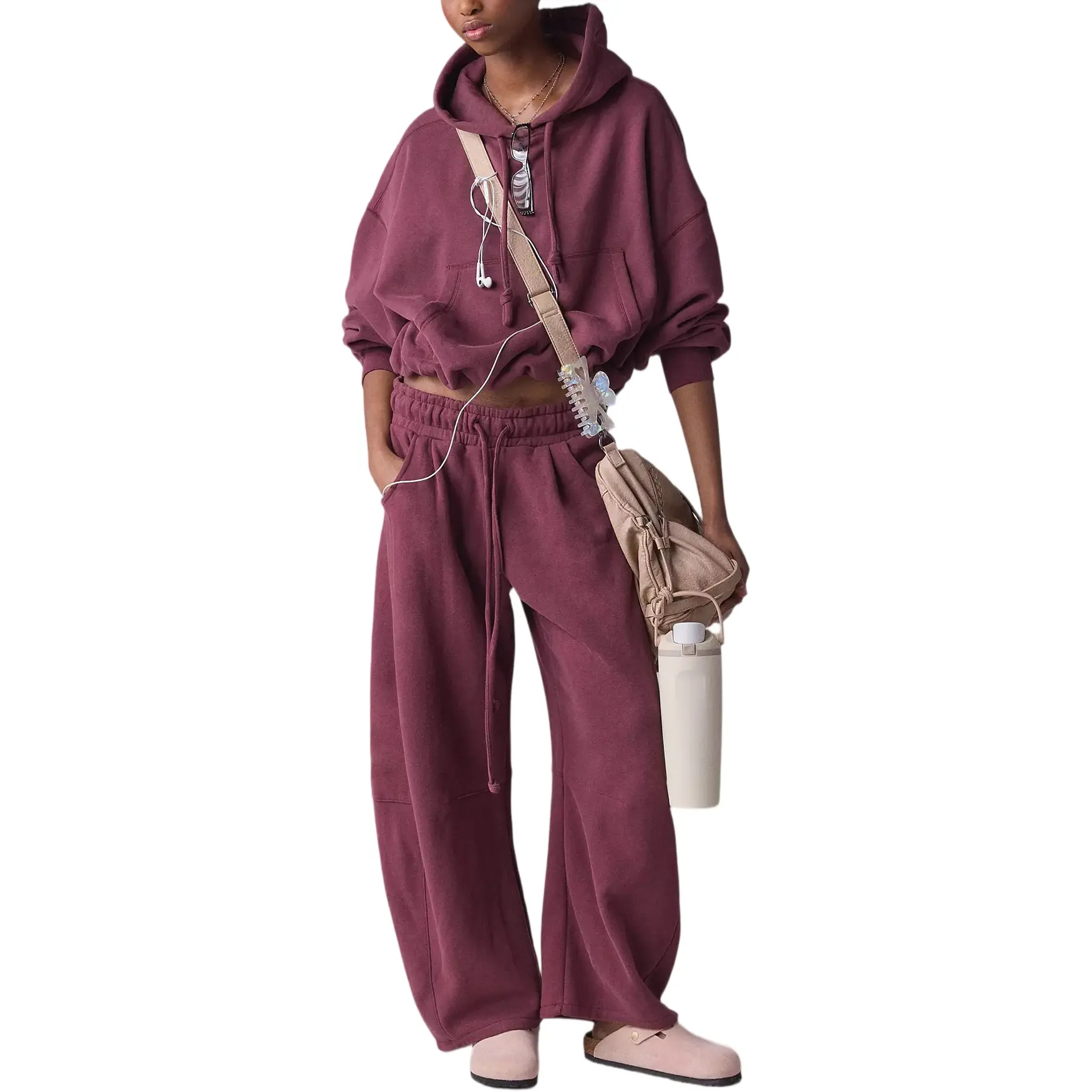 Hixiaohe Women's Comfy Sets 2 Piece Tracksuit, Soft Oversized Hoodie and Sweatpants, Casual Home Outfits with Pockets, Low Iron, Athletic, Two Piece Pants & Top Sets, Sweatpants Pants & Top Sets