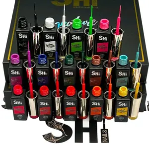 SHi Signature Artist Series Liner Gel Art Paint Vol 1 - 100g Pop Art Collection for Precision Nail Art & Makeup - Flawlessly Smooth, Remarkably Pigmented, Ideal for Eyeliner & Lipliner