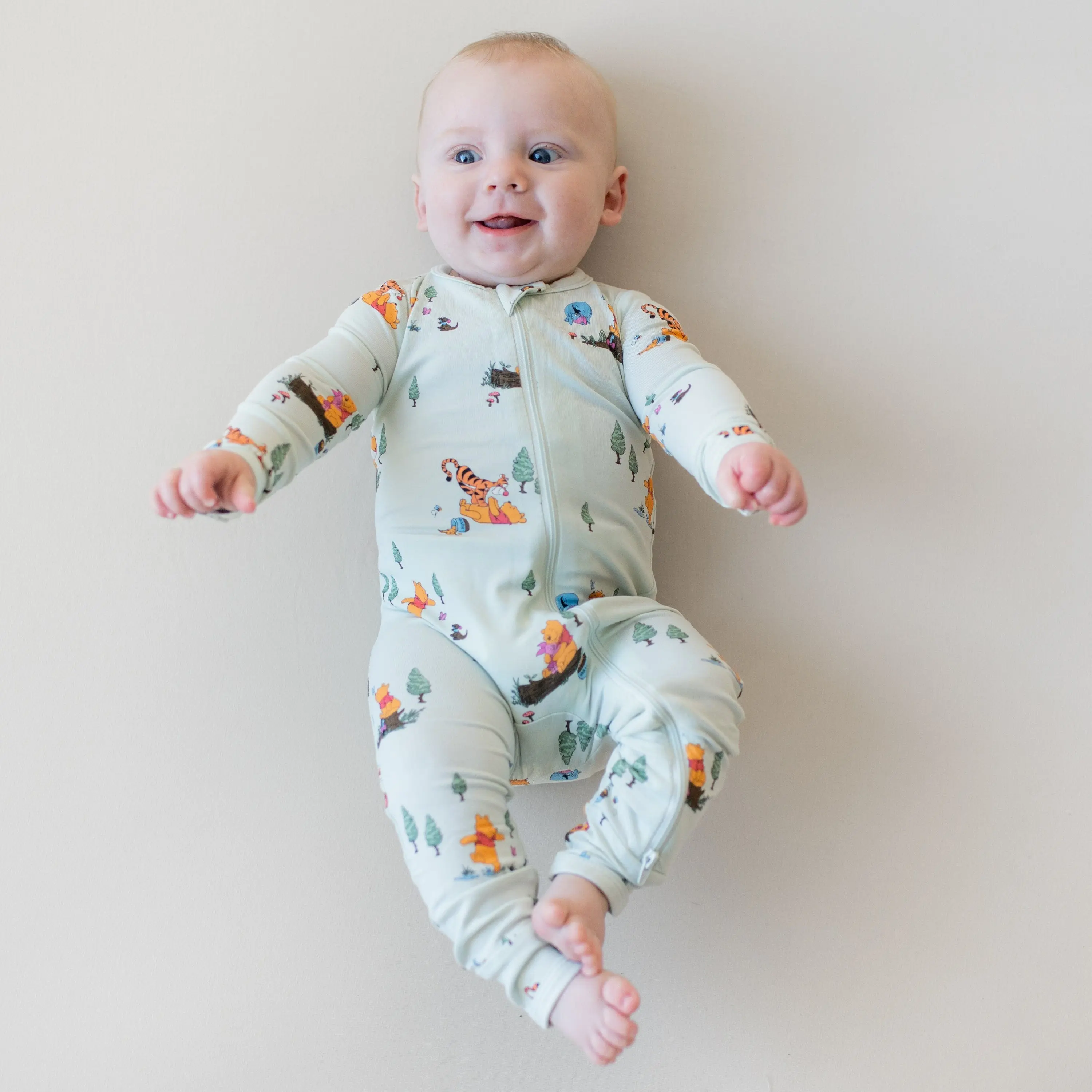 Zippered Romper in Winnie the Pooh Hundred Acre Wood